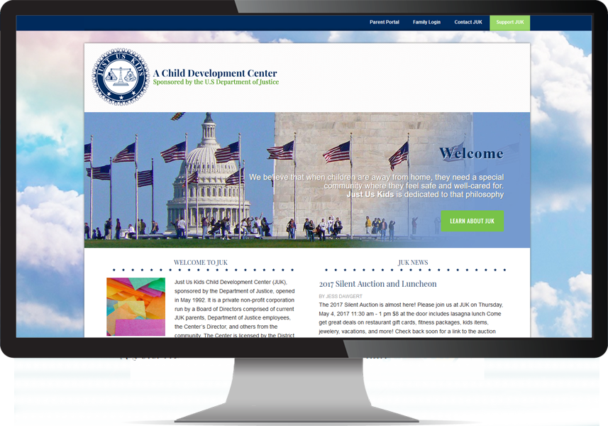 Site Launch: Just Us Kids Preschool for Department of Justice