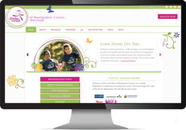 Girls on the Run Web Design by Bethesda Design Web