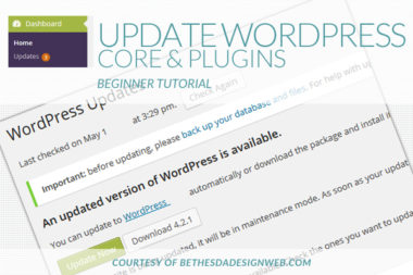 How to Update WordPress Tutorial by Bethesda Design Web